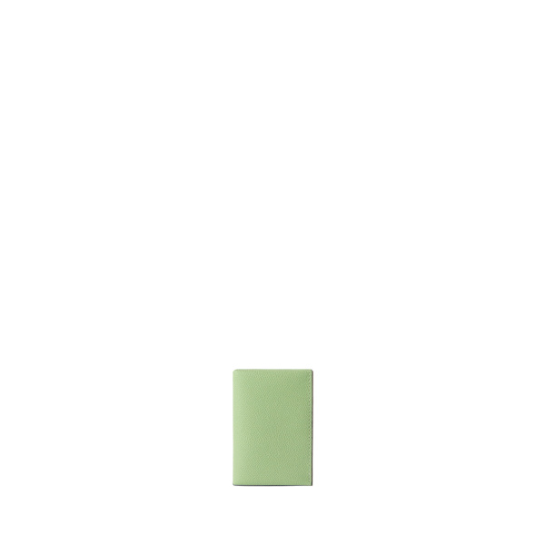 Valextra Card Case with Button in Aloe Green and Black | Wallets & Purses | Luxury Shoes 