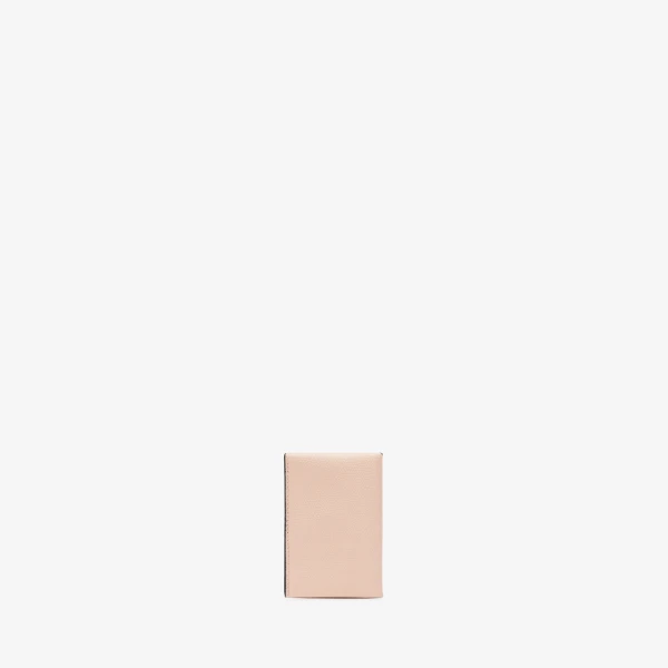 Valextra Card Case with Button in Bonne Mine Pink and Black | Wallets & Purses | Luxury Shoes 