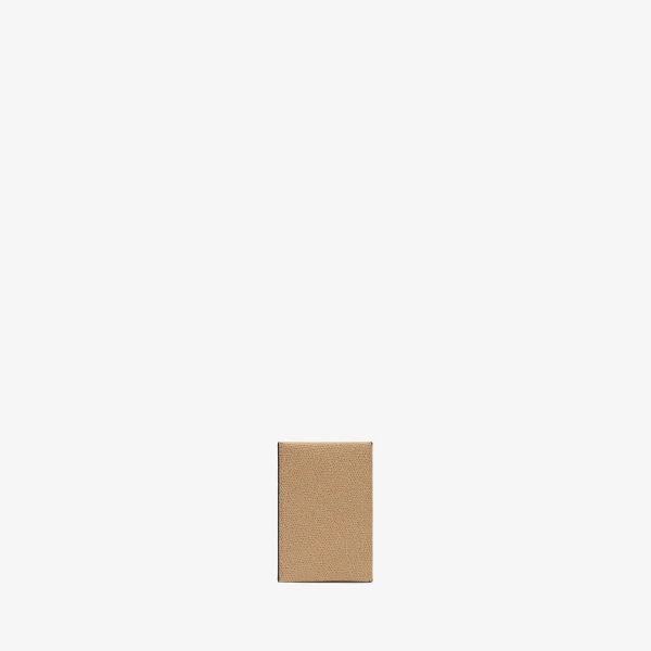 Valextra Card Case with Button in Cashmere Beige and Black | Wallets & Purses | Luxury Shoes 