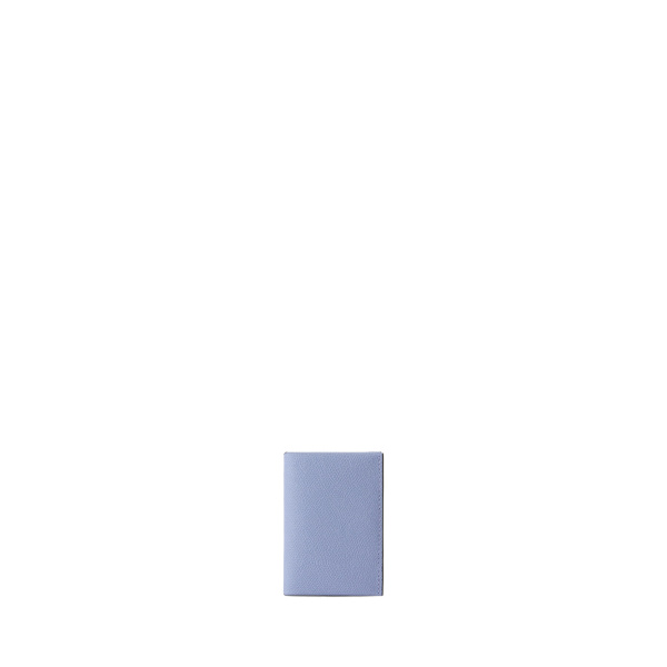 Valextra Card Case with Button in Hydrangea Blue and Black | Wallets & Purses | Luxury Shoes 