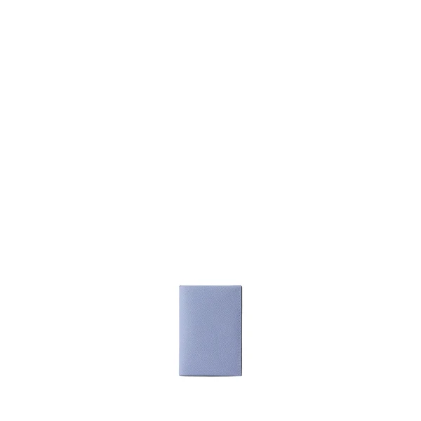 Card Case with Button in Hydrangea Blue and Black