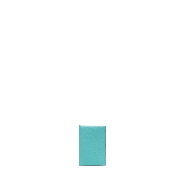 Valextra Card Case with Button in Ocean Blue and Black | Wallets & Purses | Luxury Shoes 
