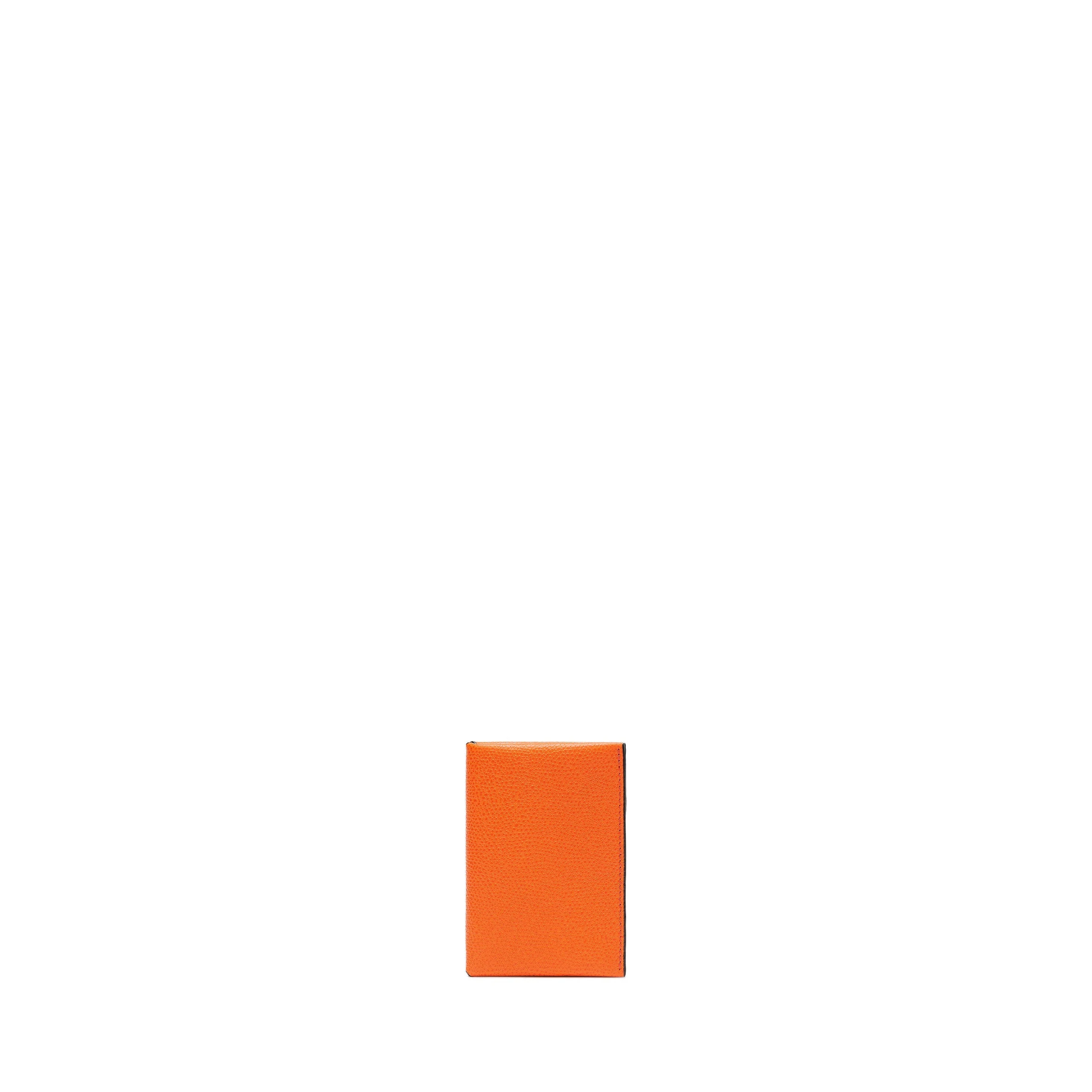 Valextra Card Case with Button in Orange and Black Valextra Card Case with Button in Orange and Black | Wallets & Purses | Luxury Shoes