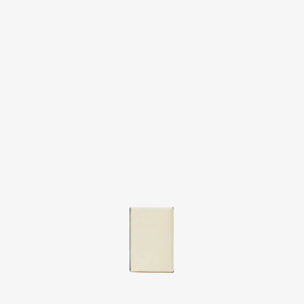 Valextra Card Case with Button in Pergamena White and Black | Wallets & Purses | Luxury Shoes 