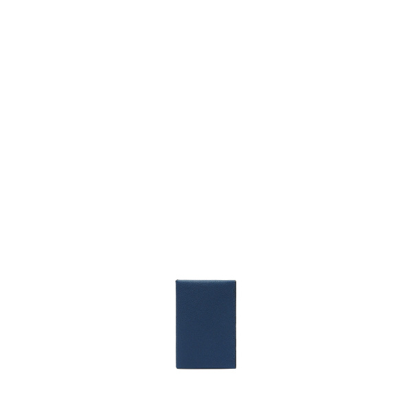 Valextra Card Case with Button in Sapphire Blue and Black | Cases | Luxury Shoes 