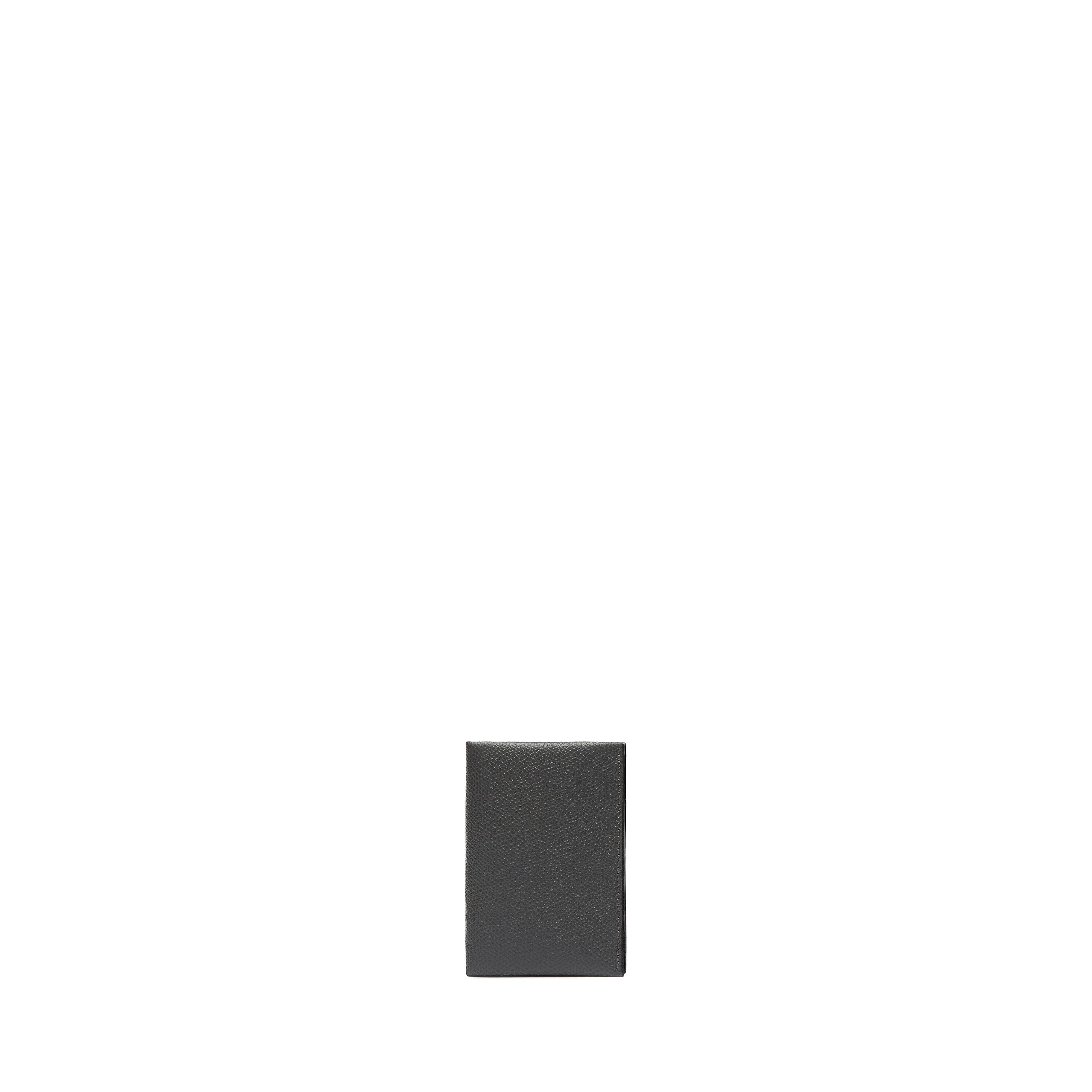 Valextra Card Case with Button in Smokey Grey and Black Valextra Card Case with Button in Smokey Grey and Black | Wallets & Purses | Luxury Shoes