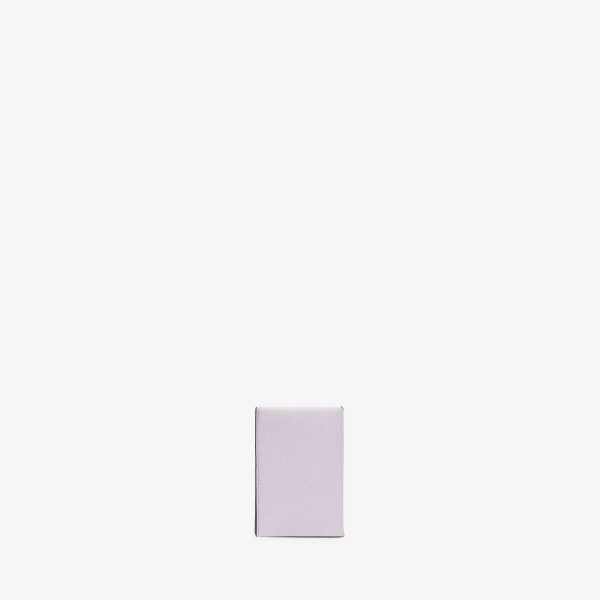 Valextra Card Case with Button in Wisteria Pink and Black | Wallets & Purses | Luxury Shoes 