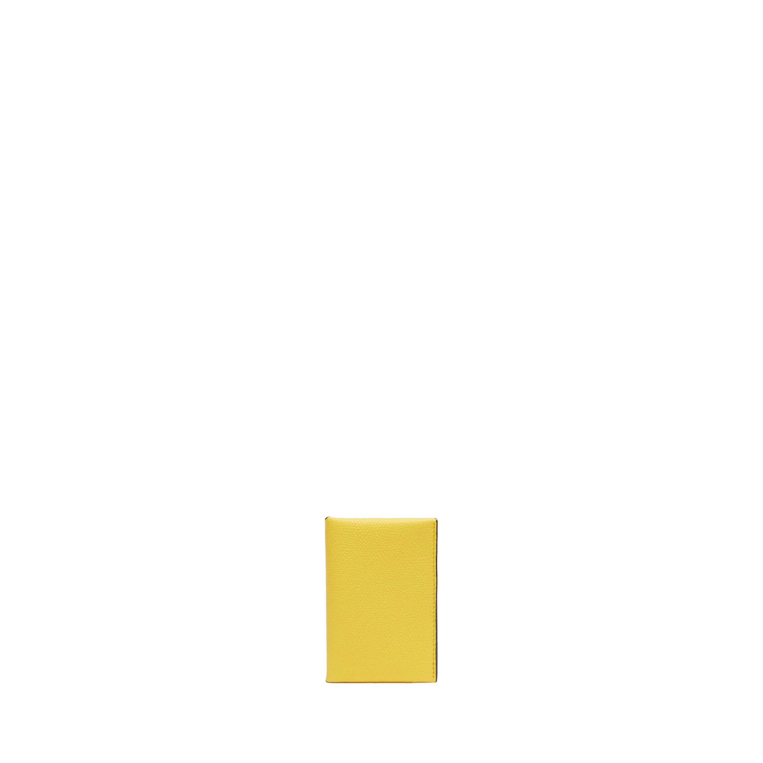 Valextra Card Case with Button in Yellow and Black Valextra Card Case with Button in Yellow and Black | Wallets & Purses | Luxury Shoes