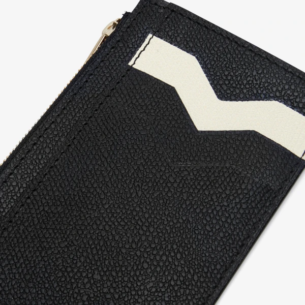 Valextra Card Holder 3CC with Zip in Black and Pergamena White | Wallets & Purses | Luxury Shoes 