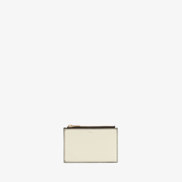 Valextra Card Holder 3CC with Zip in Black and Pergamena White | Wallets & Purses | Luxury Shoes 