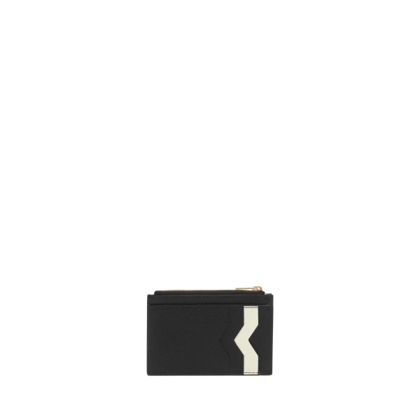 Card Holder 3CC with Zip in Black and Pergamena White