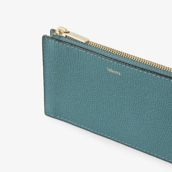 Valextra Card Holder 3CC with Zip in Bottle Green | Wallets & Purses | Luxury Shoes 