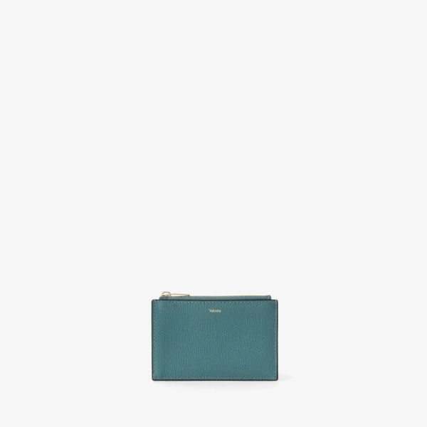 Valextra Card Holder 3CC with Zip in Bottle Green | Wallets & Purses | Luxury Shoes 