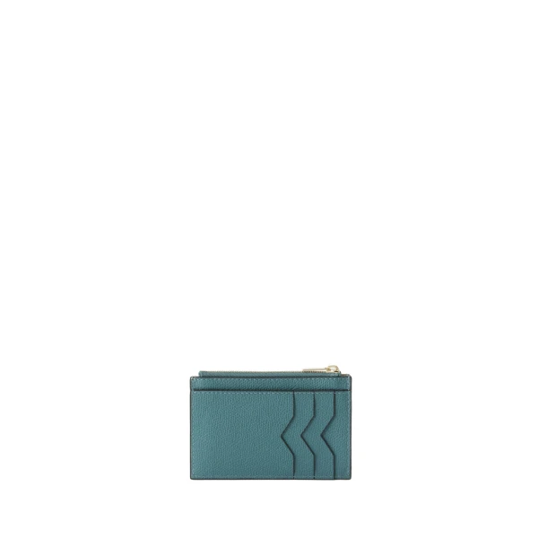 Valextra Card Holder 3CC with Zip in Bottle Green | Wallets & Purses | Luxury Shoes 