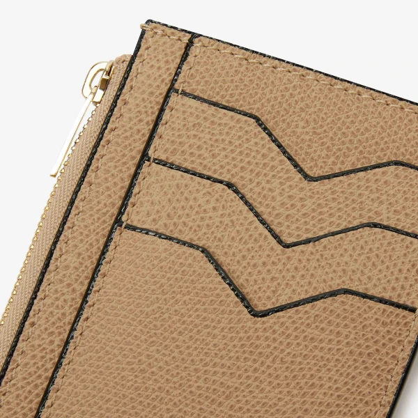 Valextra Card Holder 3CC with Zip in Cashmere Beige | Wallets & Purses | Luxury Shoes 