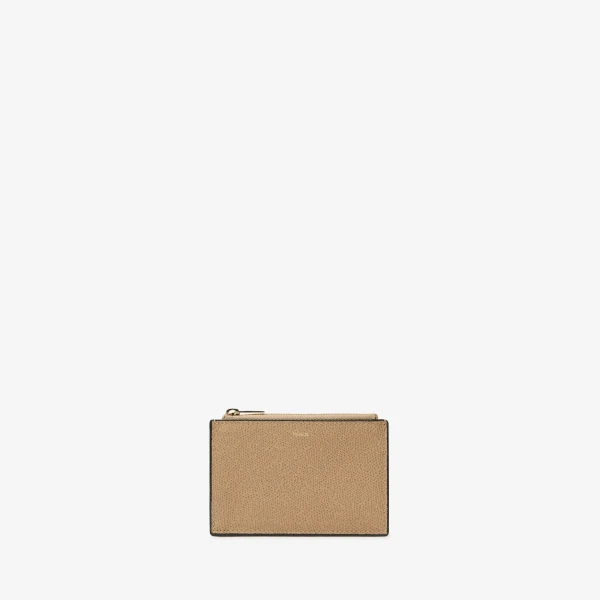 Valextra Card Holder 3CC with Zip in Cashmere Beige | Wallets & Purses | Luxury Shoes 