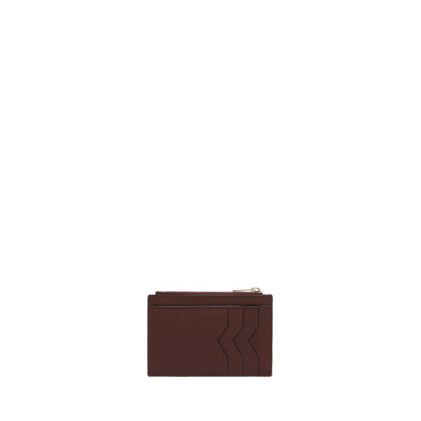 Valextra Card Holder 3CC with Zip in Coffee Brown | Cases | Luxury Shoes 