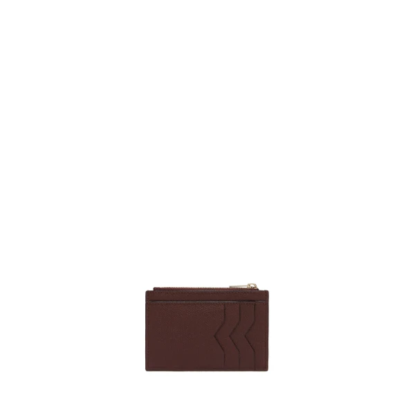 Valextra Card Holder 3CC with Zip in Coffee Brown | Cases | Luxury Shoes 