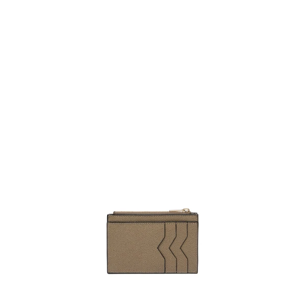 Valextra Card Holder 3CC with Zip in Oyster Brown | Wallets & Purses | Luxury Shoes 