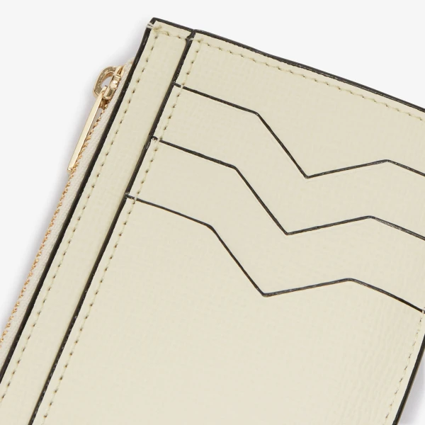Valextra Card Holder 3CC with Zip in Pergamena White | Wallets & Purses | Luxury Shoes 