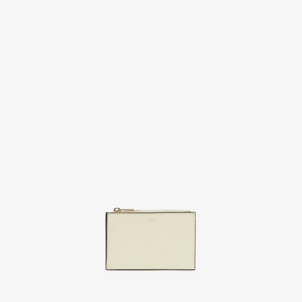 Valextra Card Holder 3CC with Zip in Pergamena White | Wallets & Purses | Luxury Shoes 