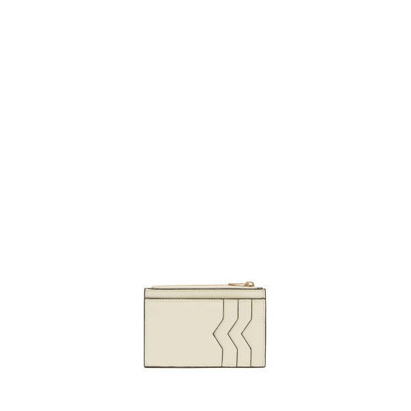 Valextra Card Holder 3CC with Zip in Pergamena White | Wallets & Purses | Luxury Shoes 