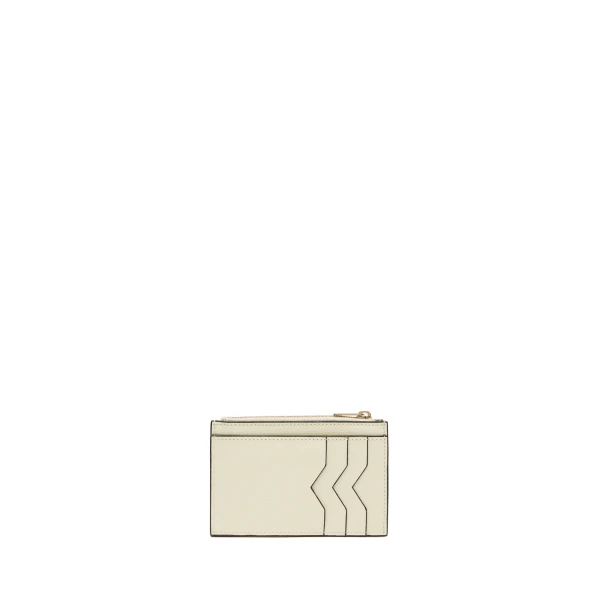 Valextra Card Holder 3CC with Zip in Pergamena White | Wallets & Purses | Luxury Shoes 