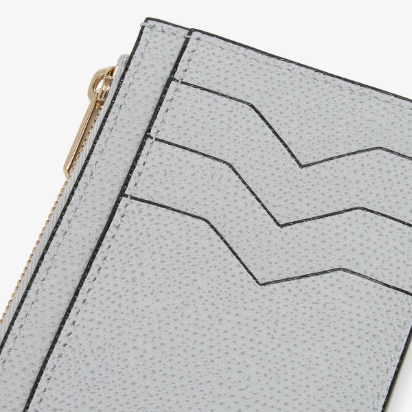 Valextra Card Holder 3CC with Zip in Stone Grey | Wallets & Purses | Luxury Shoes 