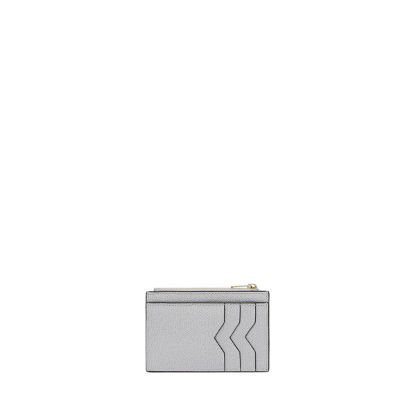 Valextra Card Holder 3CC with Zip in Stone Grey | Wallets & Purses | Luxury Shoes 