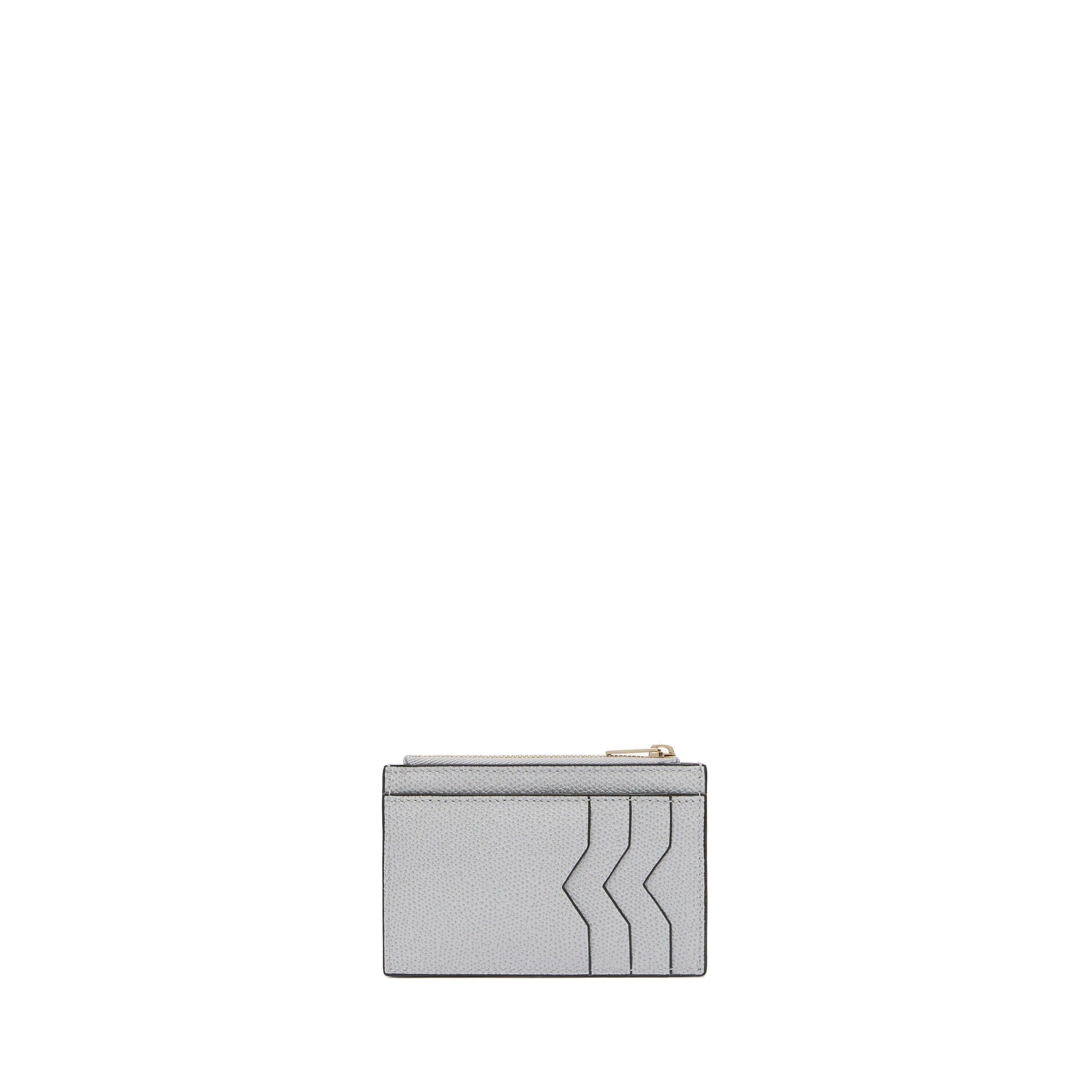Valextra Card Holder 3CC with Zip in Stone Grey Valextra Card Holder 3CC with Zip in Stone Grey | Wallets & Purses | Luxury Shoes