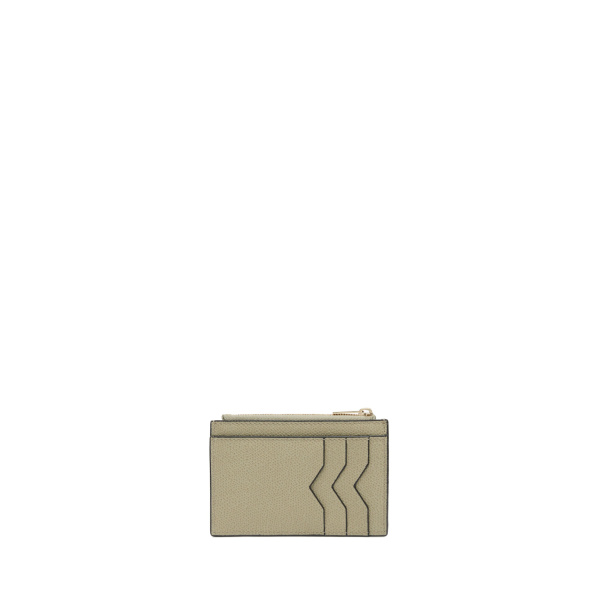 Valextra Card Holder 3CC with Zip in Tundra Green | Wallets & Purses | Luxury Shoes 