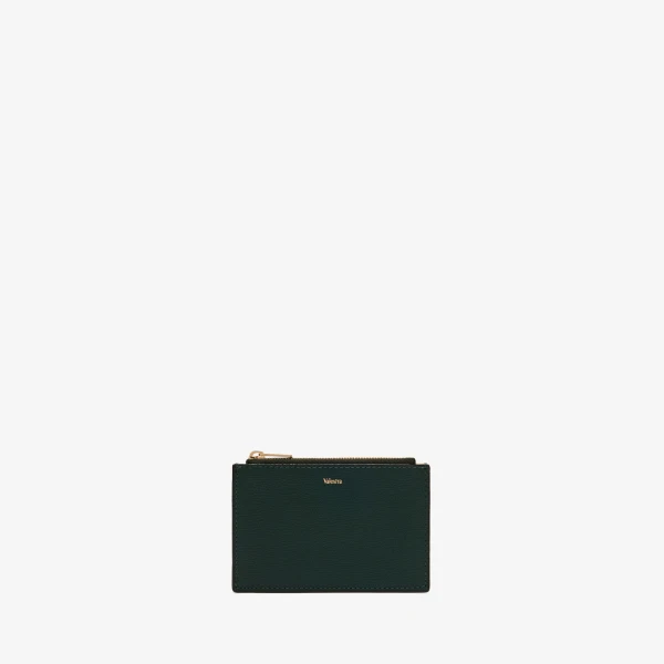 Valextra Card Holder 3CC with Zip in Valextra Green, Millepunte | Wallets & Purses | Luxury Shoes 