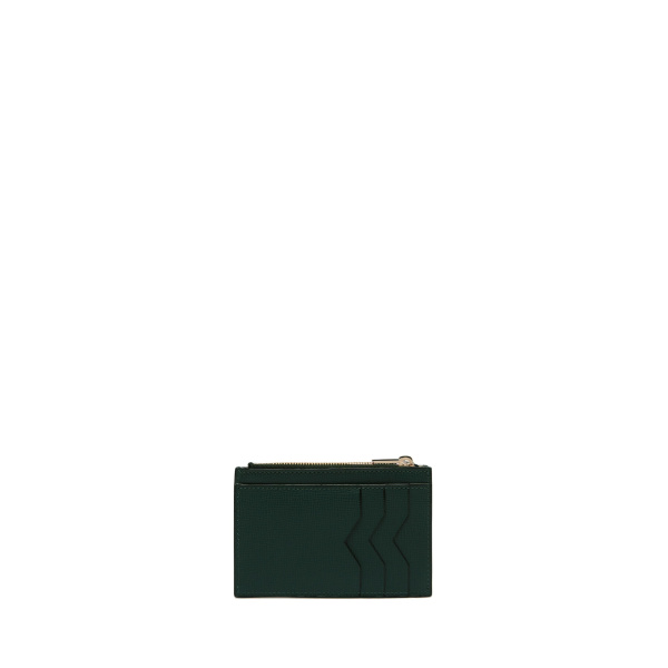 Valextra Card Holder 3CC with Zip in Valextra Green, Pave | Wallets & Purses | Luxury Shoes 