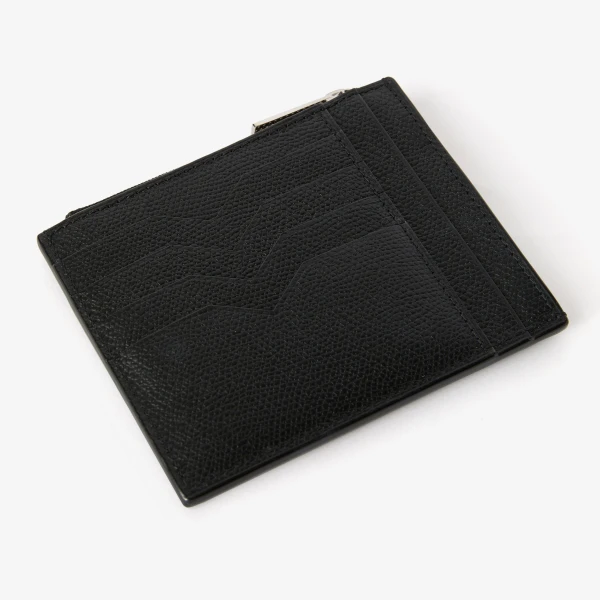 Valextra Card Holder 8CC with Zip in Black | Cases | Luxury Shoes 