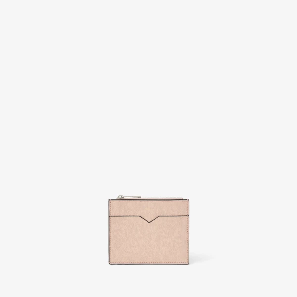 Valextra Card Holder 8CC with Zip in Bonne Mine Pink | Wallets & Purses | Luxury Shoes 