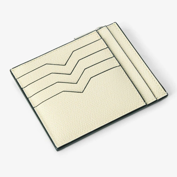 Valextra Card Holder 8CC with Zip in Pergamena White | Wallets & Purses | Luxury Shoes 