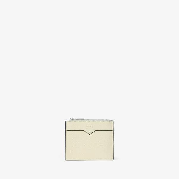 Valextra Card Holder 8CC with Zip in Pergamena White | Wallets & Purses | Luxury Shoes 