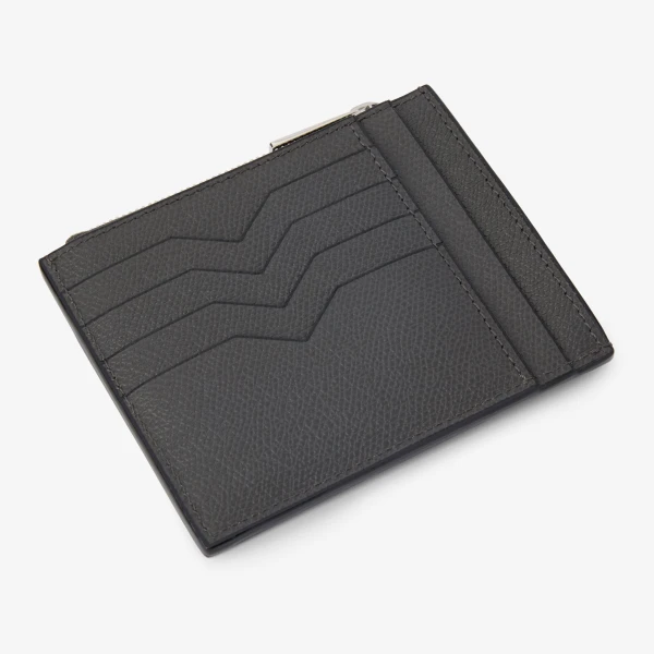 Valextra Card Holder 8CC with Zip in Smokey Grey | Wallets & Purses | Luxury Shoes 
