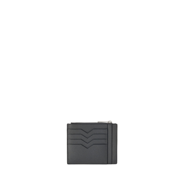 Valextra Card Holder 8CC with Zip in Smokey Grey | Wallets & Purses | Luxury Shoes 