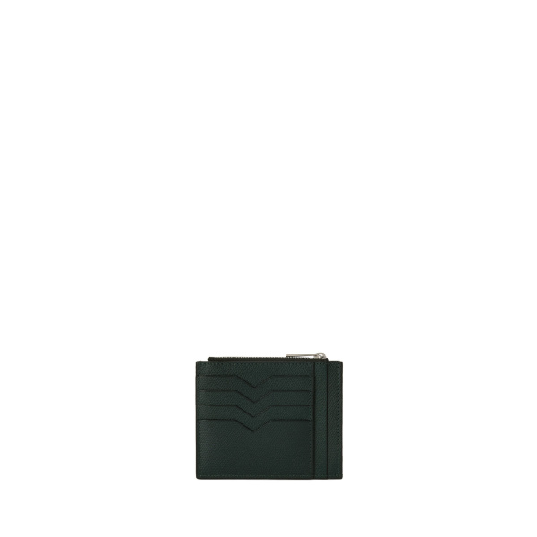 Valextra Card Holder 8CC with Zip in Valextra Green | Wallets & Purses | Luxury Shoes 