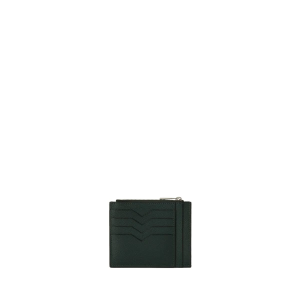 Valextra Card Holder 8CC with Zip in Valextra Green | Wallets & Purses | Luxury Shoes 