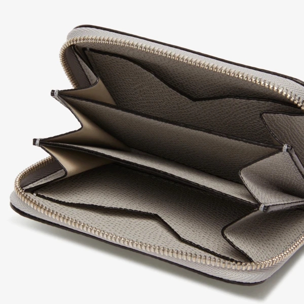 Valextra Card Holder Zip Around in Ash Grey | Wallets & Purses | Luxury Shoes 