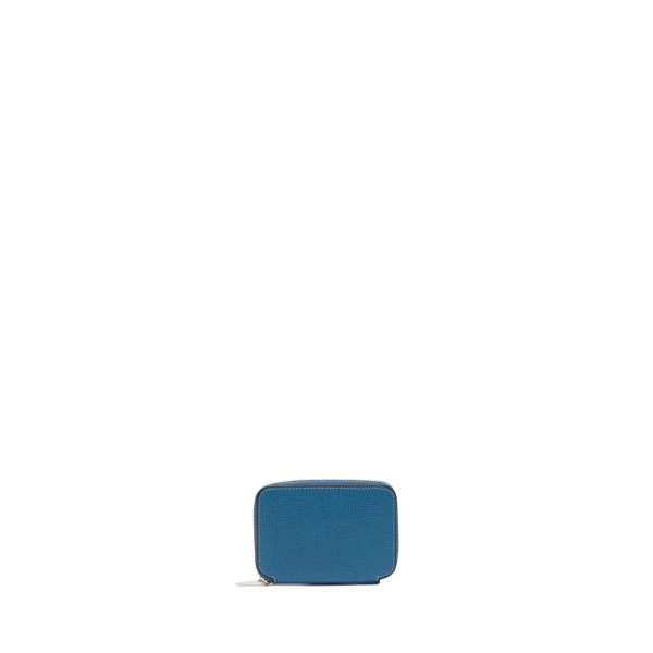 Valextra Card Holder Zip Around in Cobalt Blue | Wallets & Purses | Luxury Shoes 