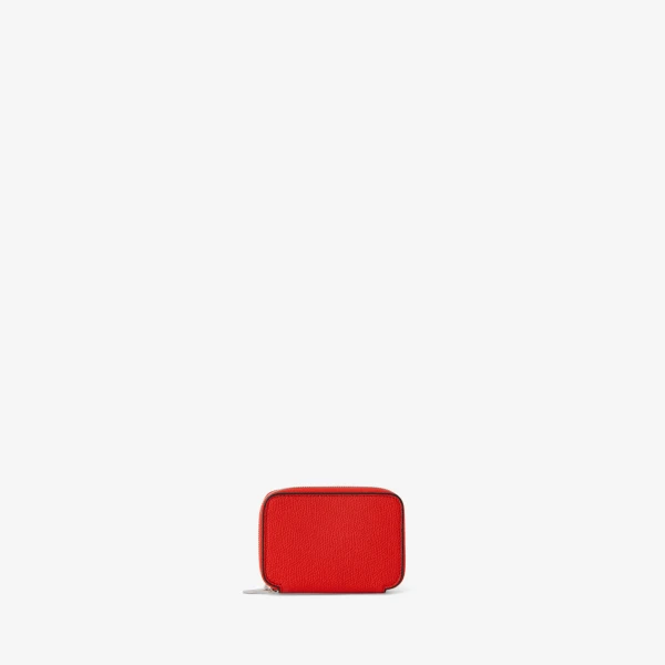 Valextra Card Holder Zip Around in Crimson Red | Wallets & Purses | Luxury Shoes 