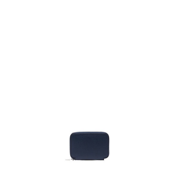Valextra Card Holder Zip Around in Dark Blue | Wallets & Purses | Luxury Shoes 