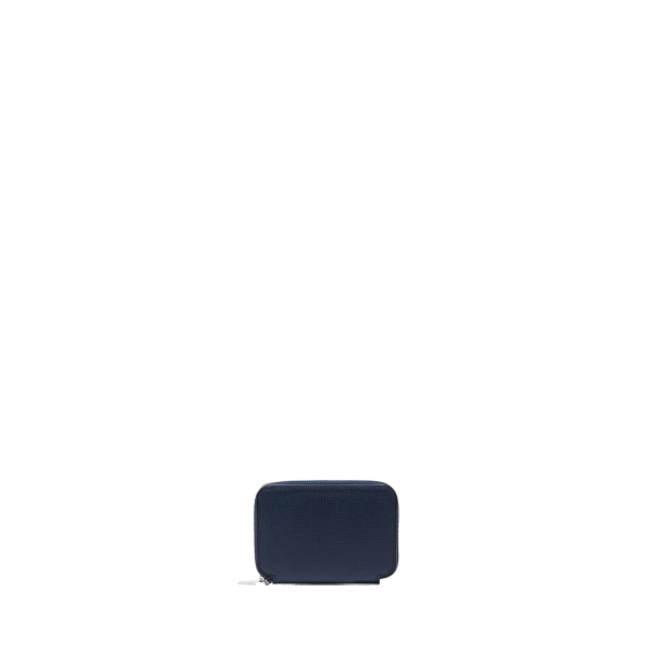 Valextra Card Holder Zip Around in Dark Blue | Wallets & Purses | Luxury Shoes 