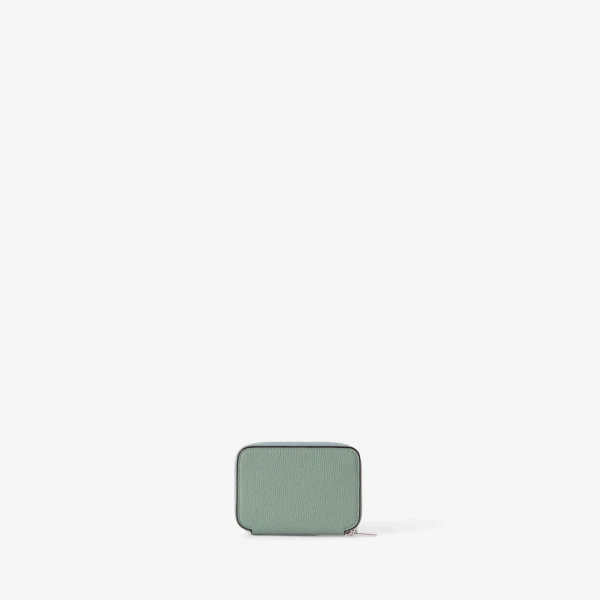Valextra Card Holder Zip Around in Eucalyptus Green | Wallets & Purses | Luxury Shoes 