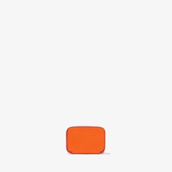 Valextra Card Holder Zip Around in Lobster Red | Wallets & Purses | Luxury Shoes 