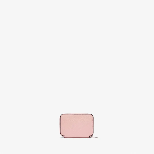 Valextra Card Holder Zip Around in Peony Pink | Wallets & Purses | Luxury Shoes 