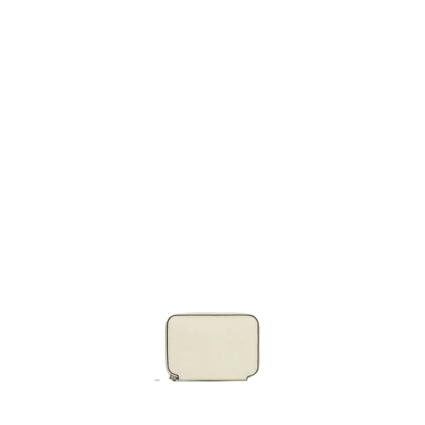 Valextra Card Holder Zip Around in Pergamena White, Pave | Wallets & Purses | Luxury Shoes 